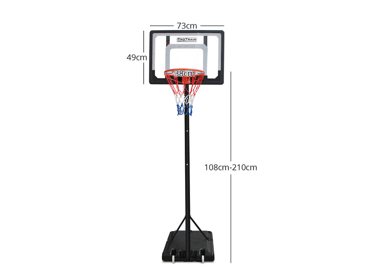 Adjustable Portable Basketball Stand Hoop - 2.1 m