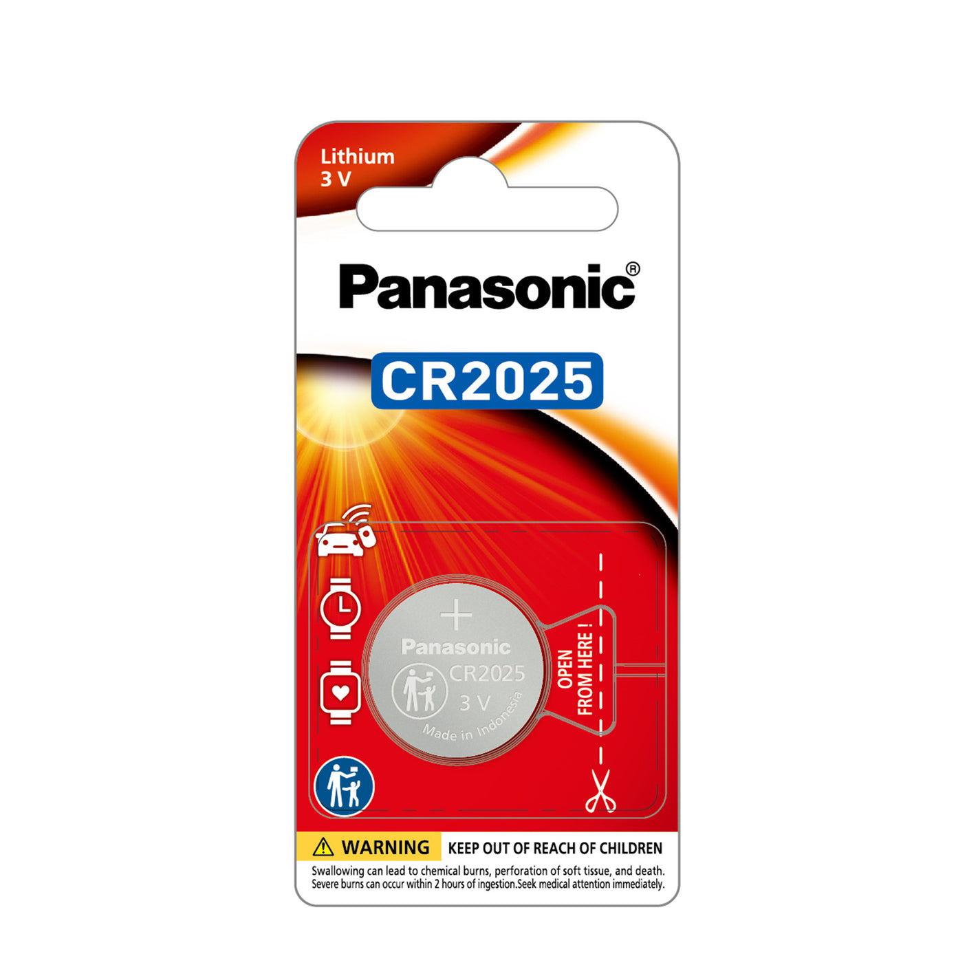DS PB Panasonic CR2025 Button Cell Lithium Battery 2025 3V 1 Pack
