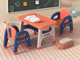 Dinosaur table and chair Set 1+2 Orange Blue
