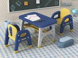 Dinosaur table and chair Set 1+2 Yellow Blue