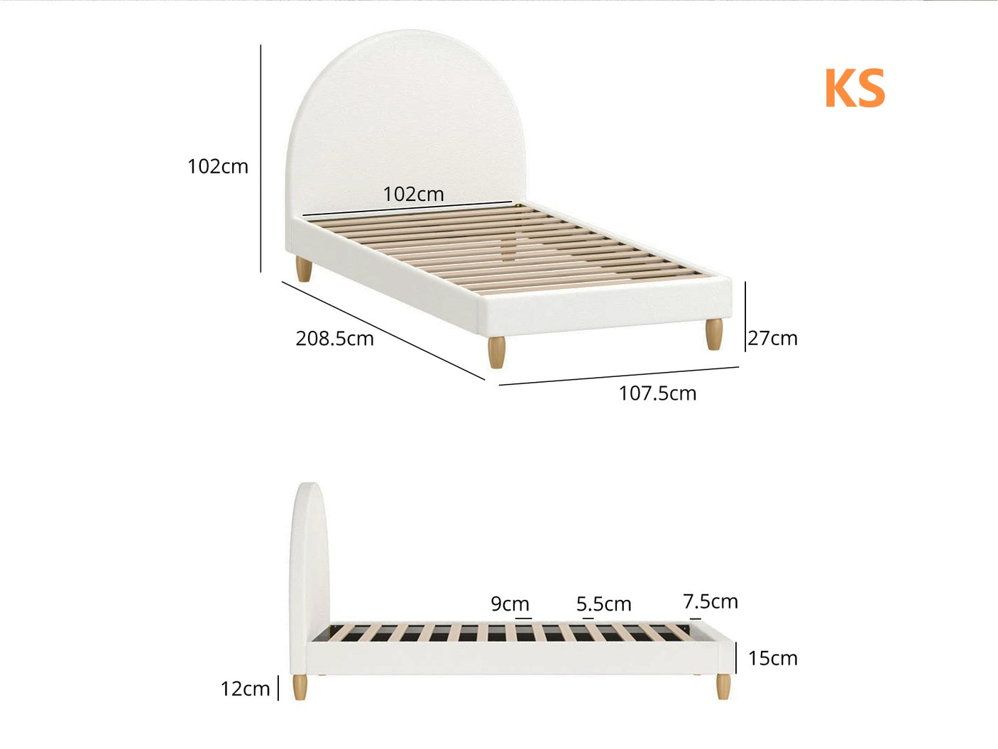 Shephard King Single Bed Frame
