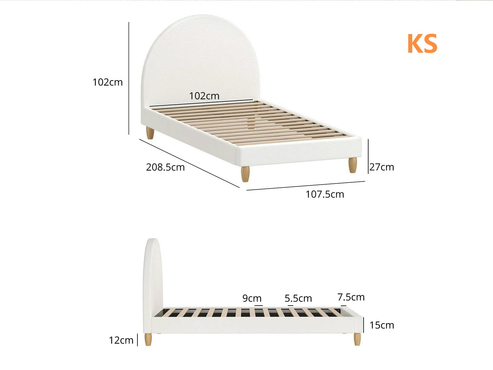 Shephard Bed Frame - King Single