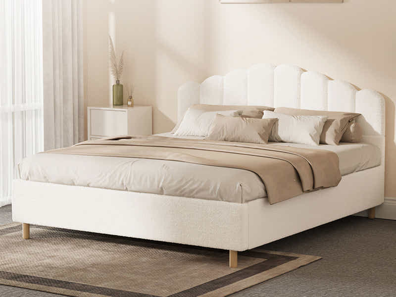 Shelley Boucle Bed Frame - Queen