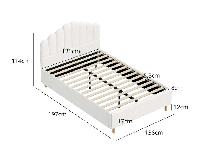 Shelley Boucle Bed Frame - Double