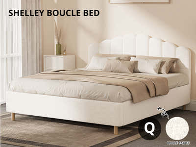 Shelley Boucle Bed Frame - Queen