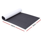 DS NA EVA Foam Boat Flooring Mat Decking Sheet 240x90x0.6cm Dark Grey Decor