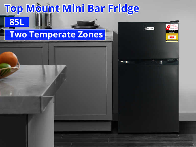 Mini top mount fridge Black