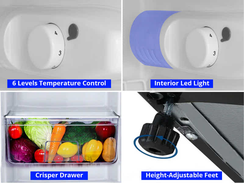 Mini top mount fridge Black