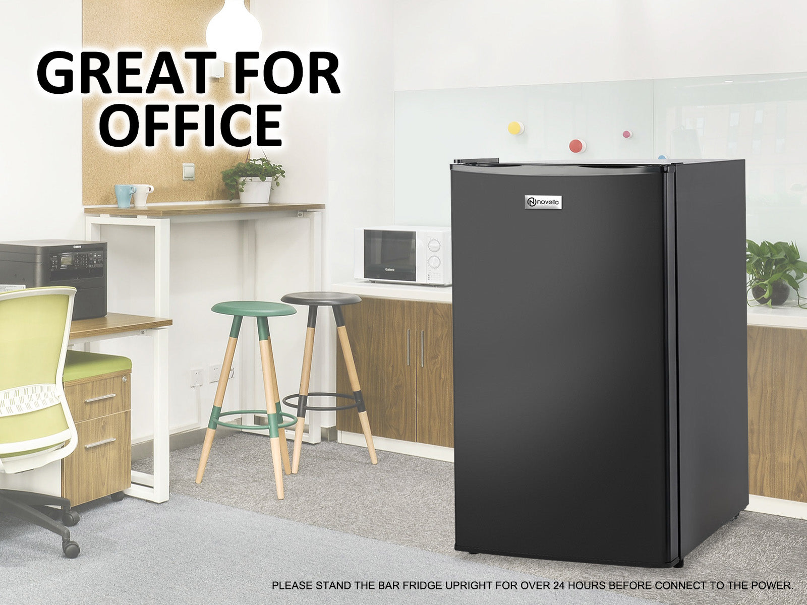 Novello Bar Fridge Black - XL/81L