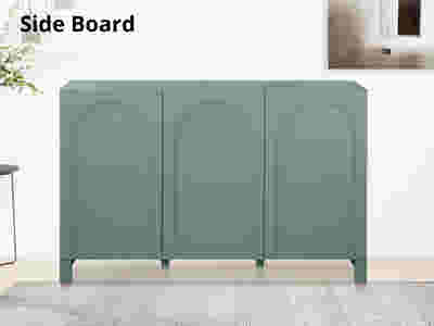 Cambre Green 3-Door Sideboard - 120 cm