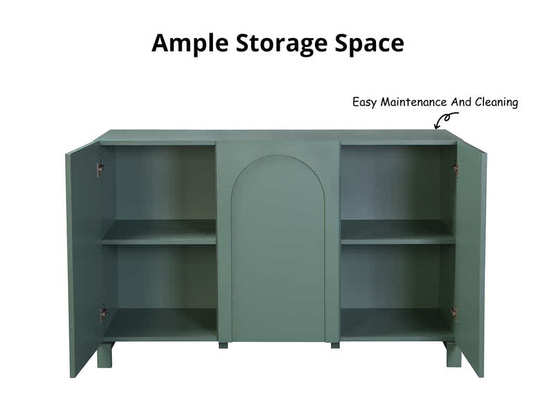 Cambre Green 3-Door Sideboard - 120 cm