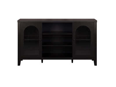 Cambre Black Sideboard with Glass Door - 120 cm