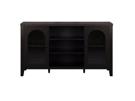 Cambre Black Sideboard with Glass Door - 120 cm