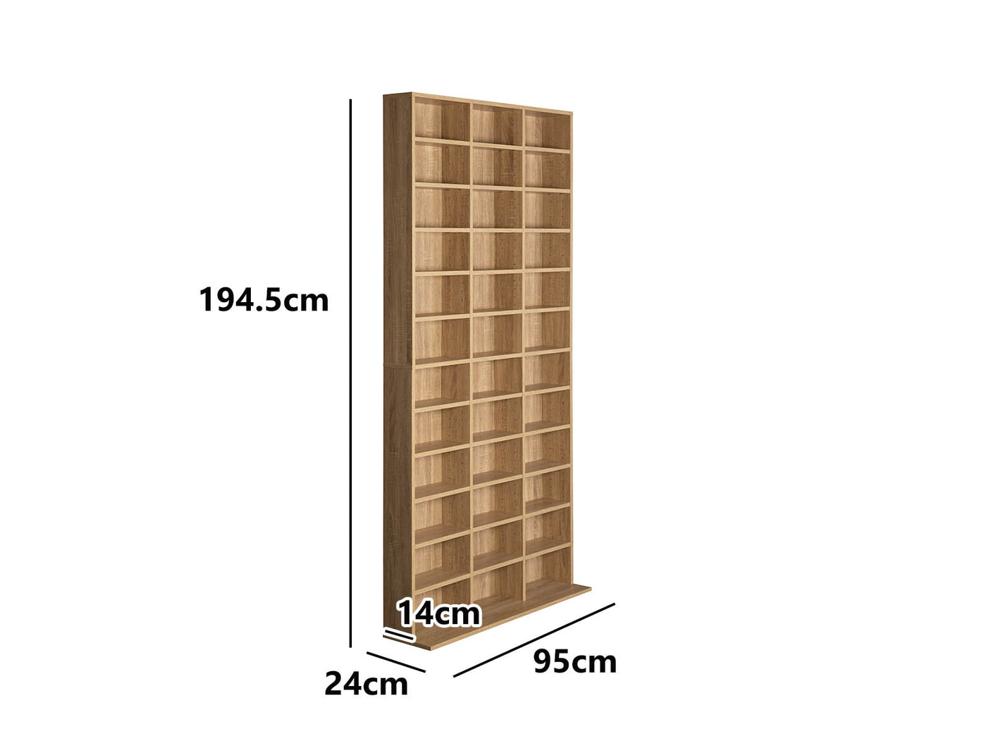 CD/DVD Display Shelf Natural