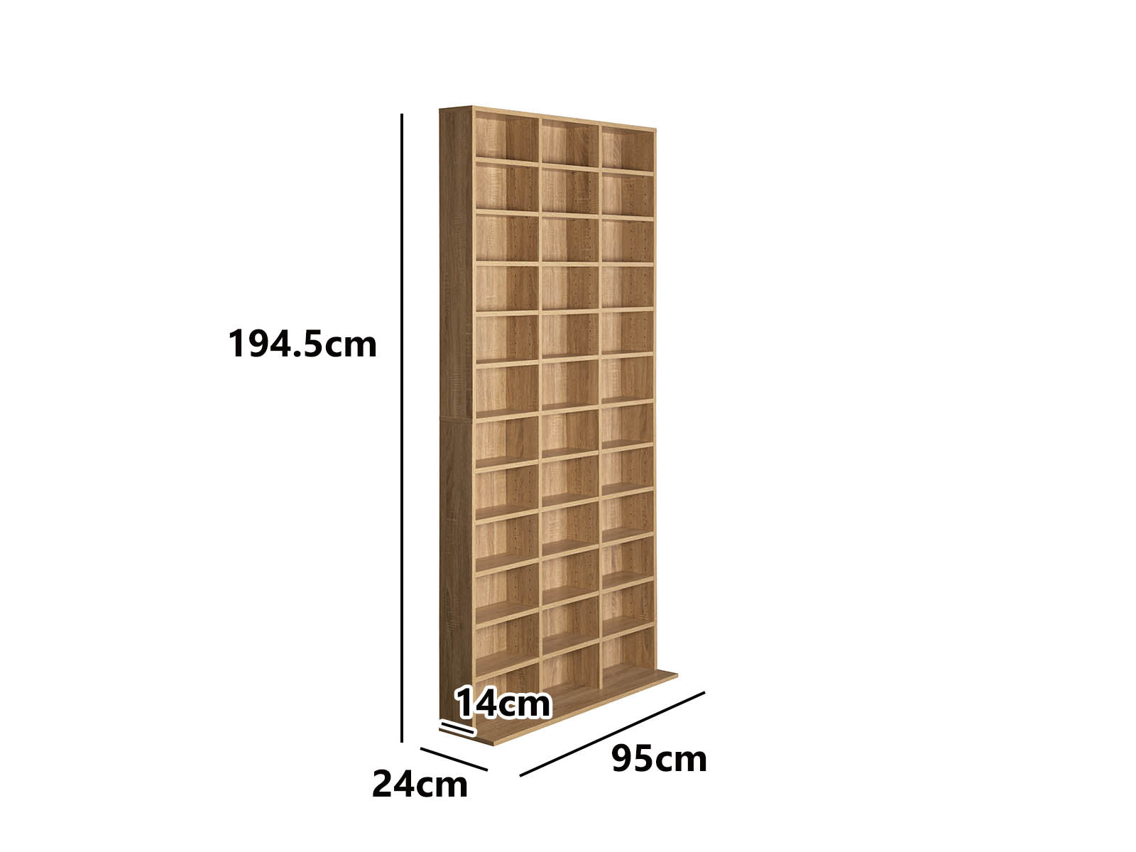 CD/DVD Display Shelf Natural