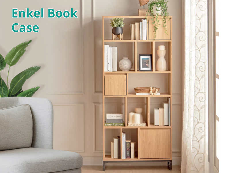 Enkel Multi-Compartment Bookshelf Unit