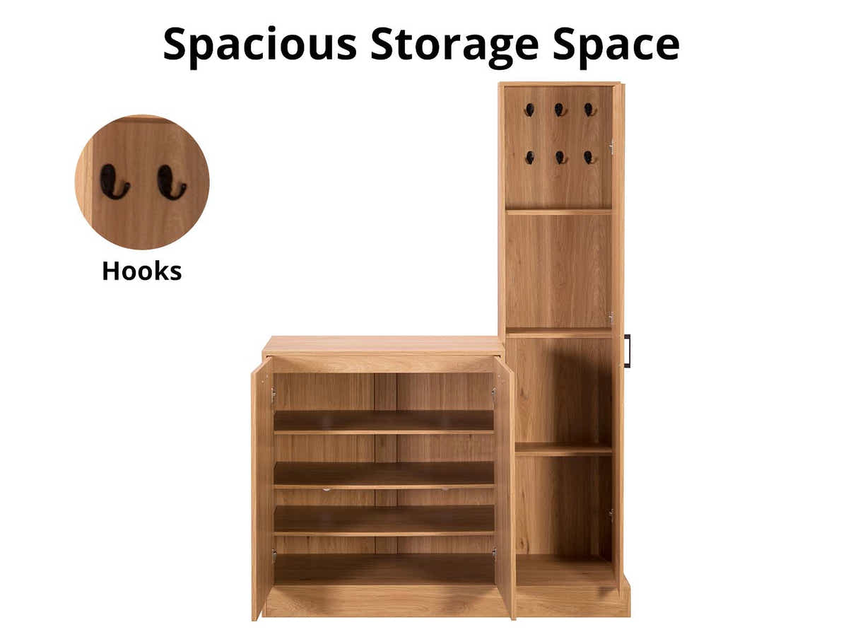 Ingang Shoe and Coat Storage With Mirror
