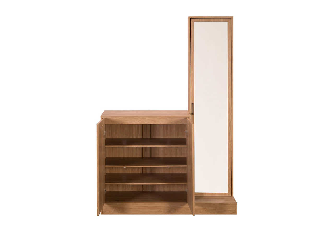 Ingang Shoe and Coat Storage With Mirror