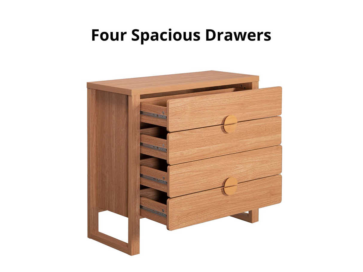 Lunare 4 Drawer Tallboy