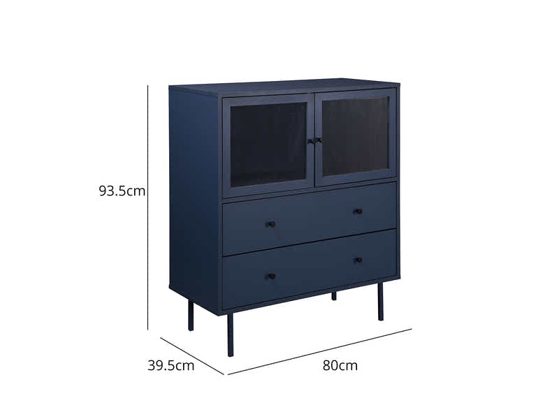 Marinbla Sideboard with Drawers - 80 cm