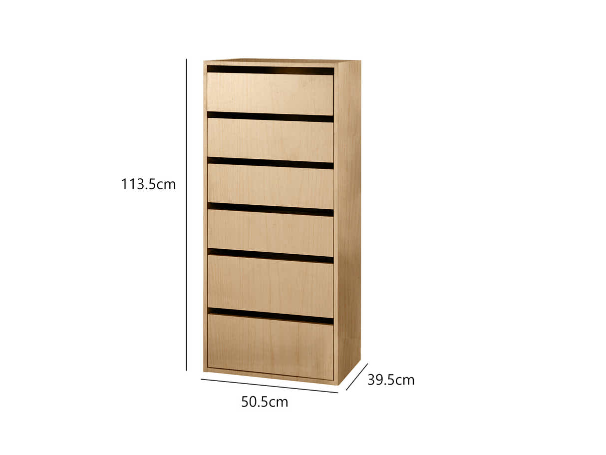 DS Mattone 6-Drawer Tallboy