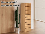 Mattone 3+6D Wardrobe Wood