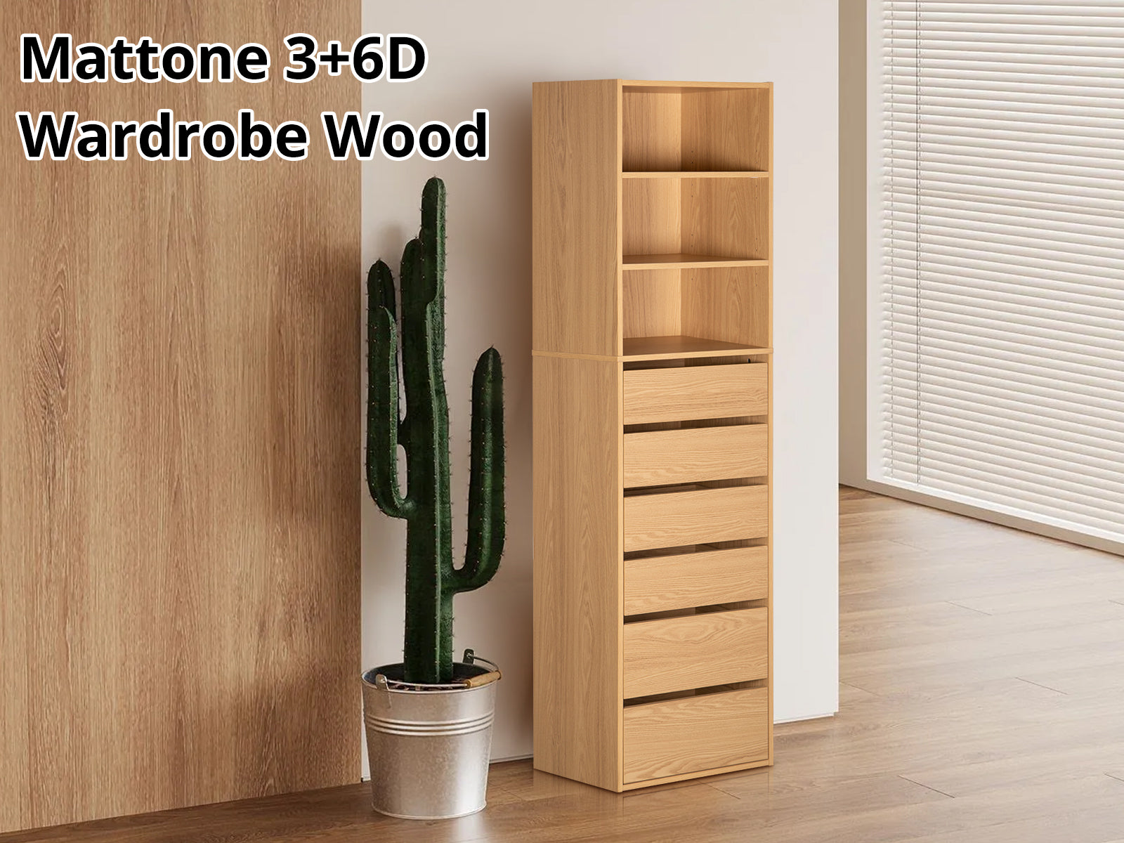 Mattone 3+6D Wardrobe Wood