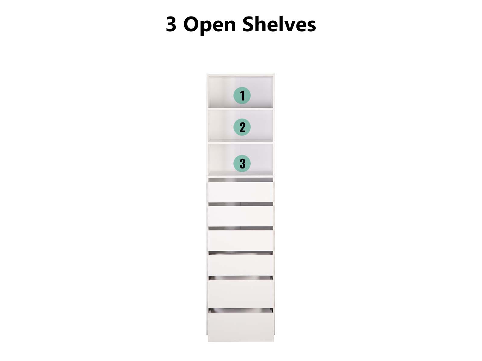 DS Mattone 6-Drawer Wardrobe with 3 Shelves
