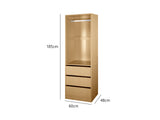 DS Mattone 3-Drawer Wardrobe with Hanging