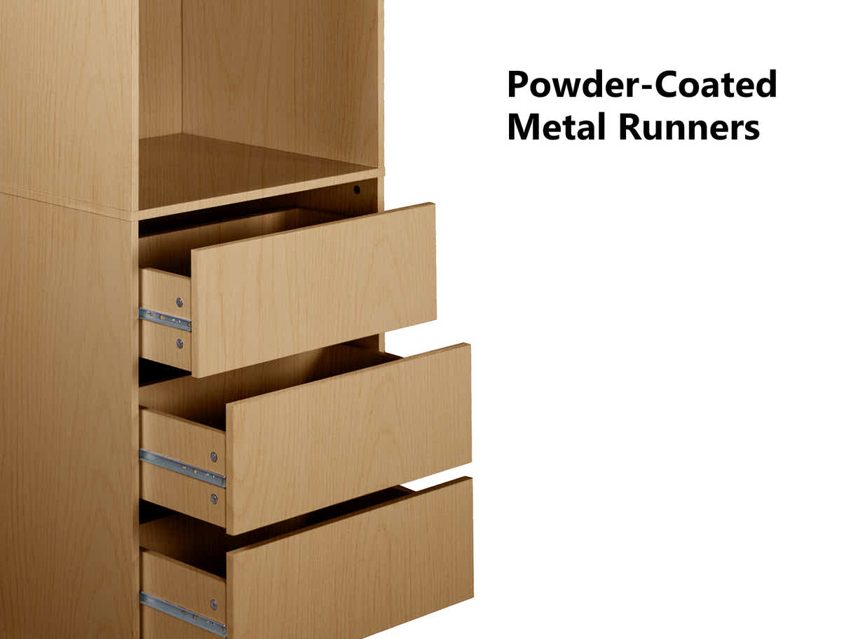 DS Mattone 3-Drawer Wardrobe with Hanging