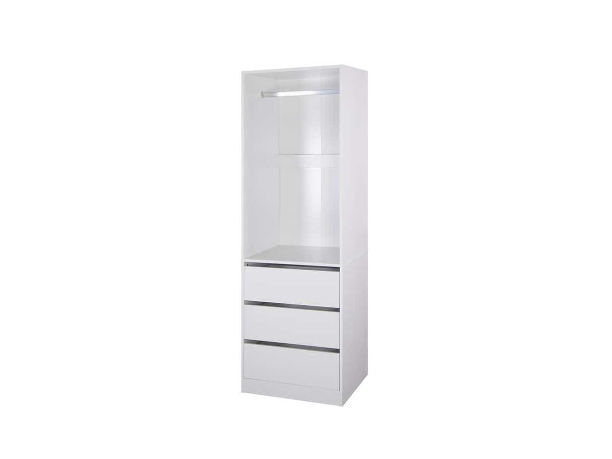 Mattone 3-Drawer Wardrobe with Hanging Shelf