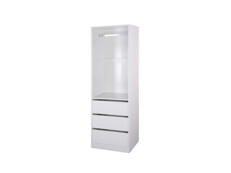 Mattone 3-Drawer Wardrobe with Hanging Shelf