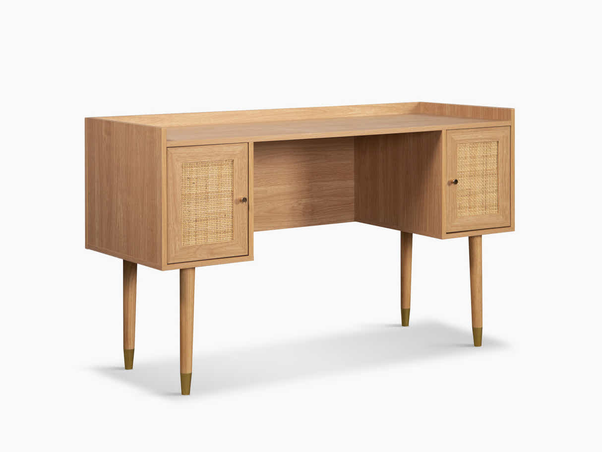 Naturlig Writing Desk & Siena Executive Office Chair PU Beige