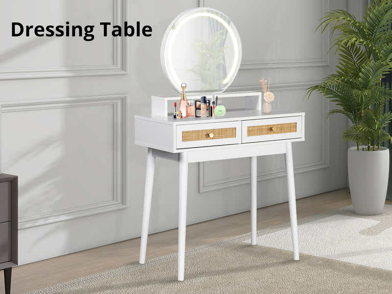Naturlig Dressing Table with LED Light
