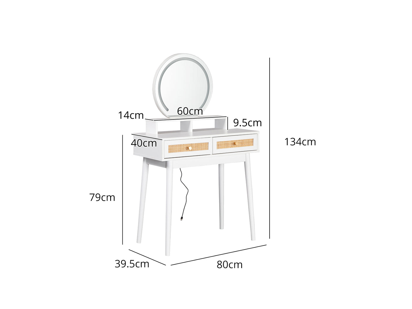 Naturlig Dressing Table