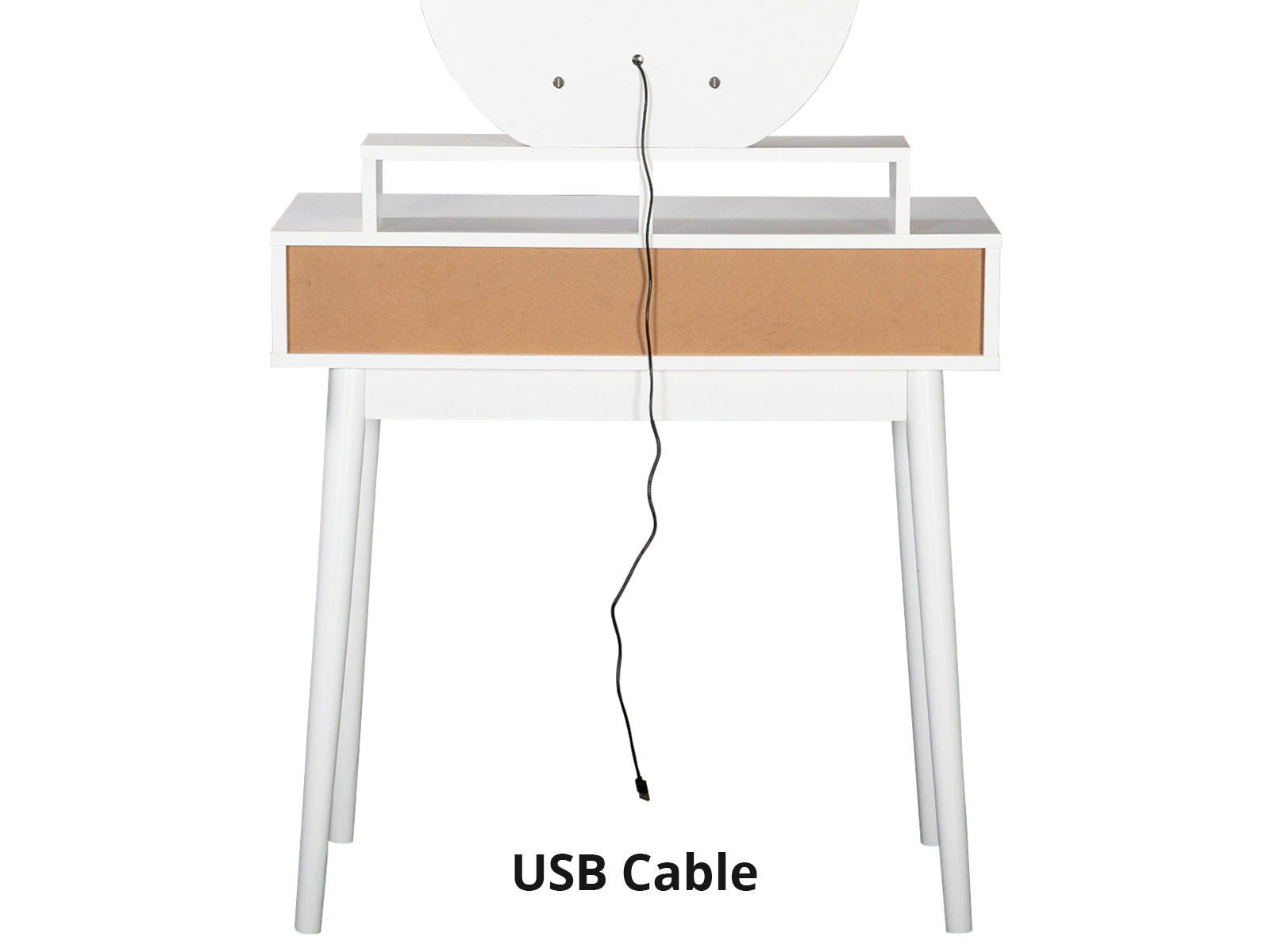 Naturlig Dressing Table with LED Light