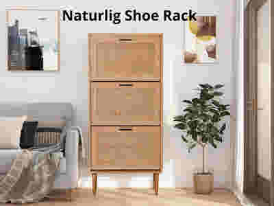 Naturlig 3-Layer Shoe Rack