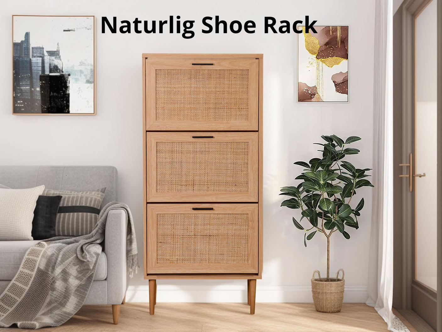 Naturlig Shoe Rack