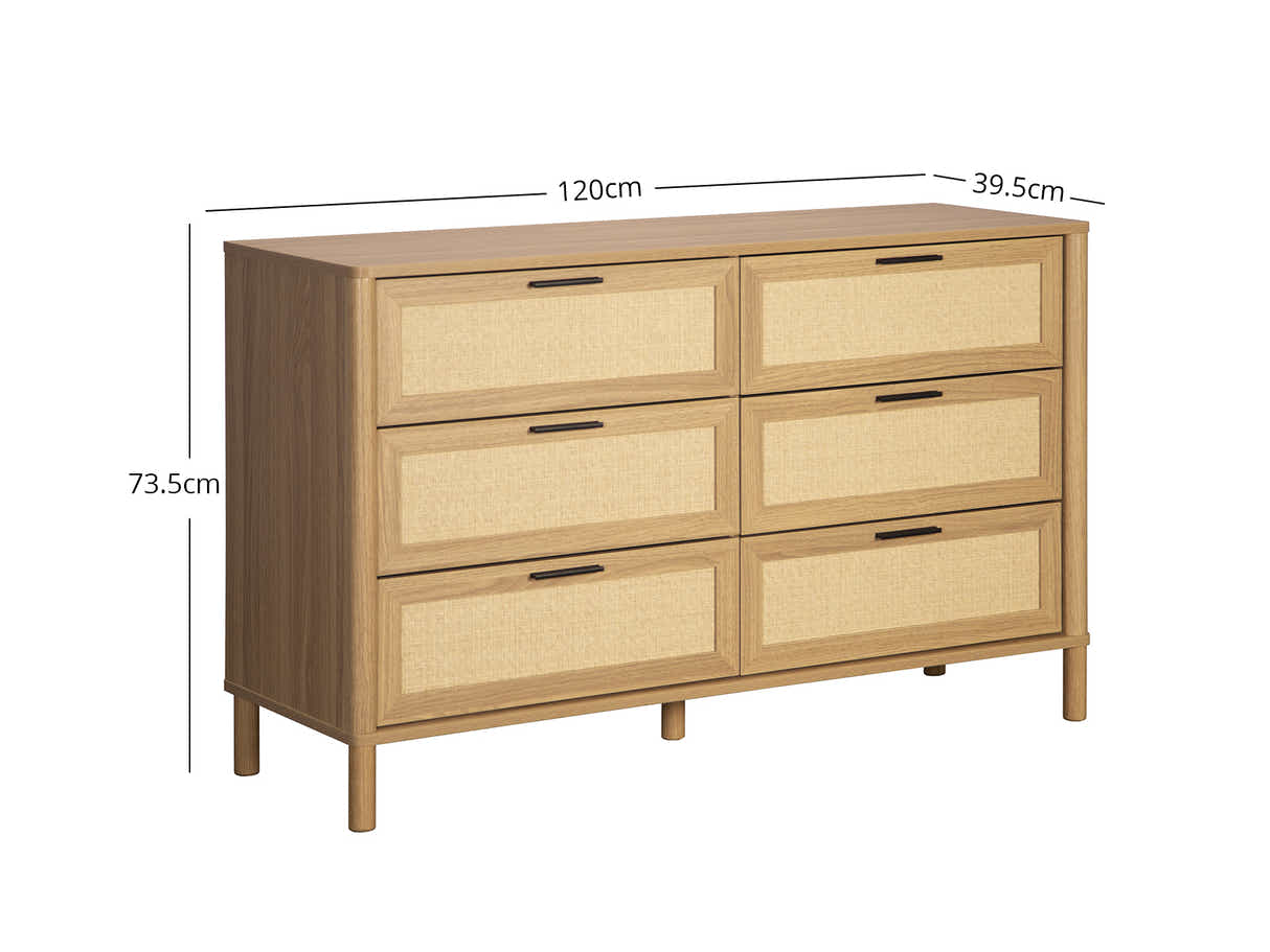 Naturlig Plus 6-Drawer Lowboy