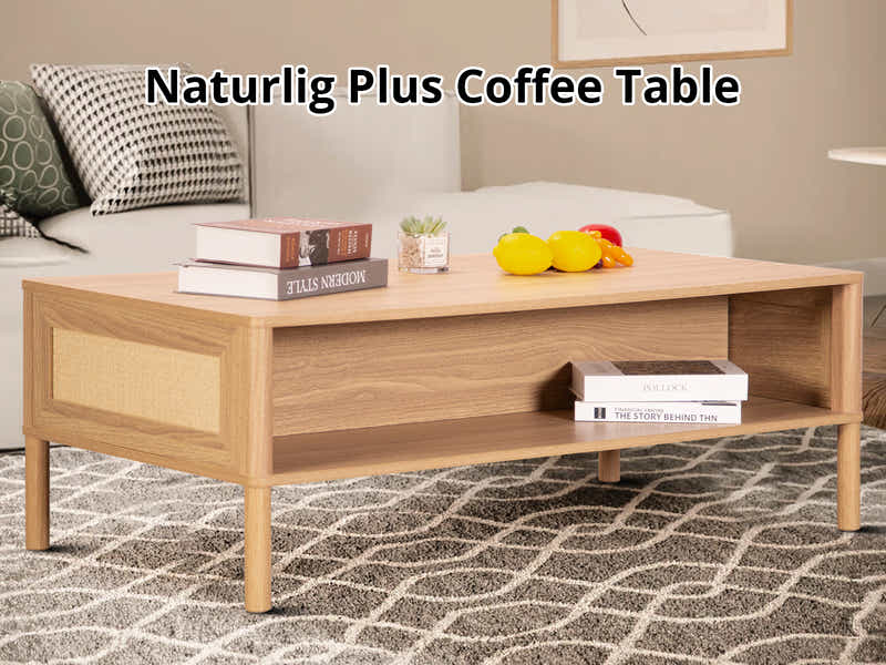 Naturlig Coffee Table with Shelf