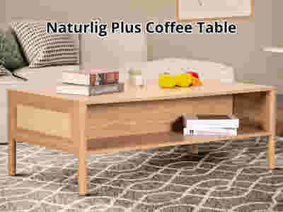 Naturlig Coffee Table with Shelf