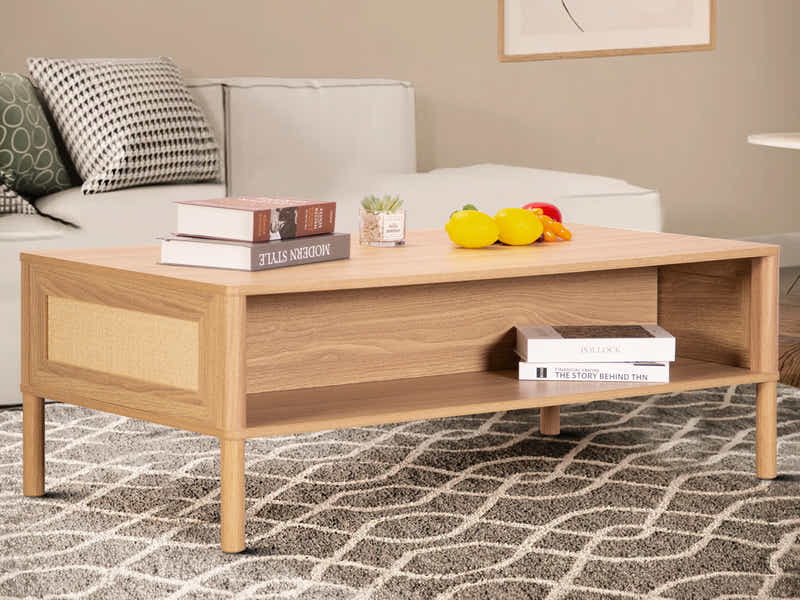 Naturlig Coffee Table with Shelf