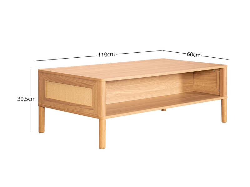 Naturlig Coffee Table with Shelf