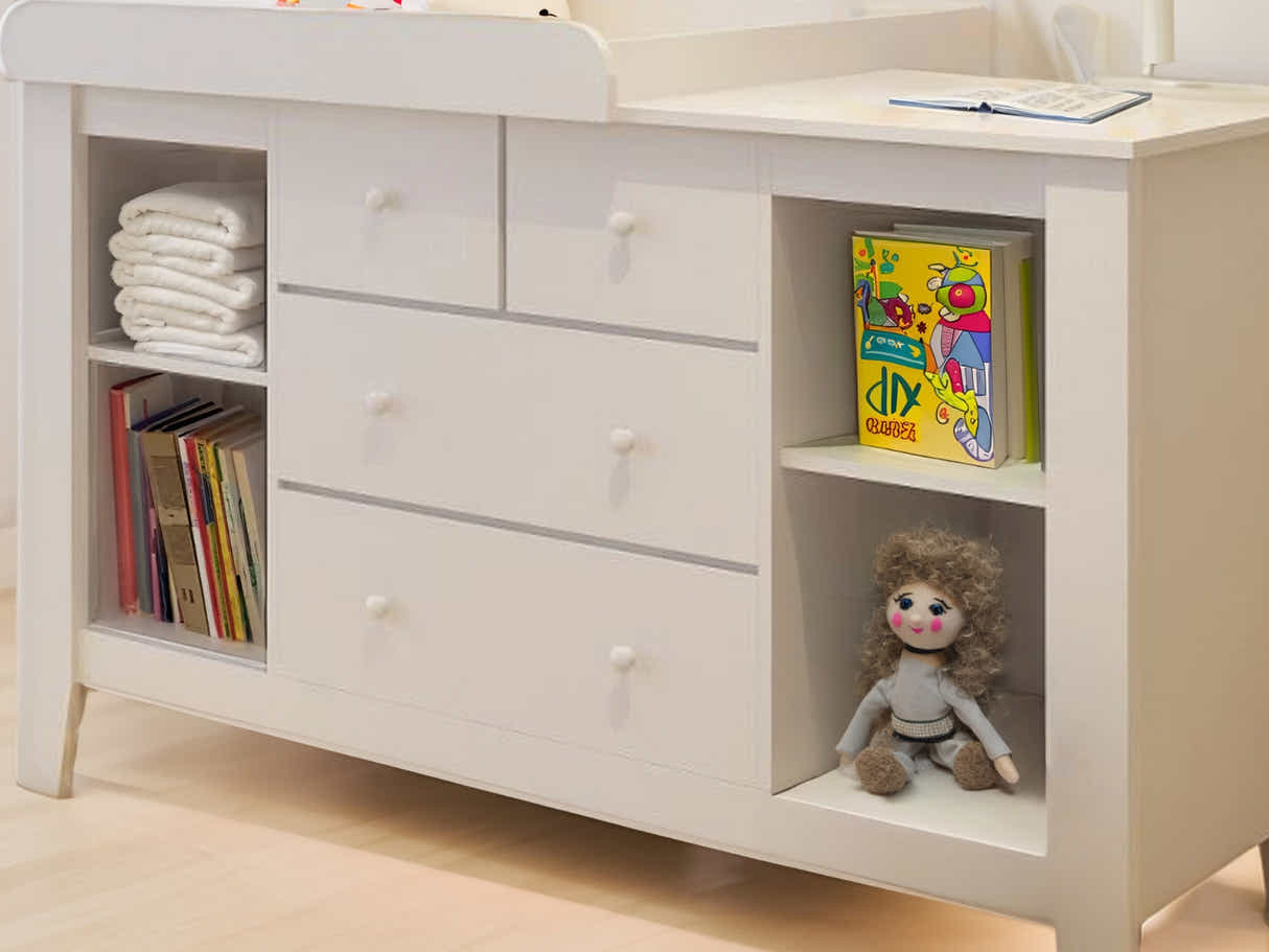 Wooden Nursery Change Table - White