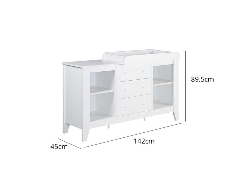 Wooden Nursery Change Table - White