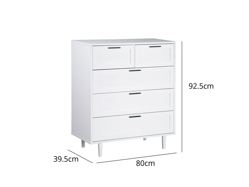 Rechteck 5-Drawer Tallboy