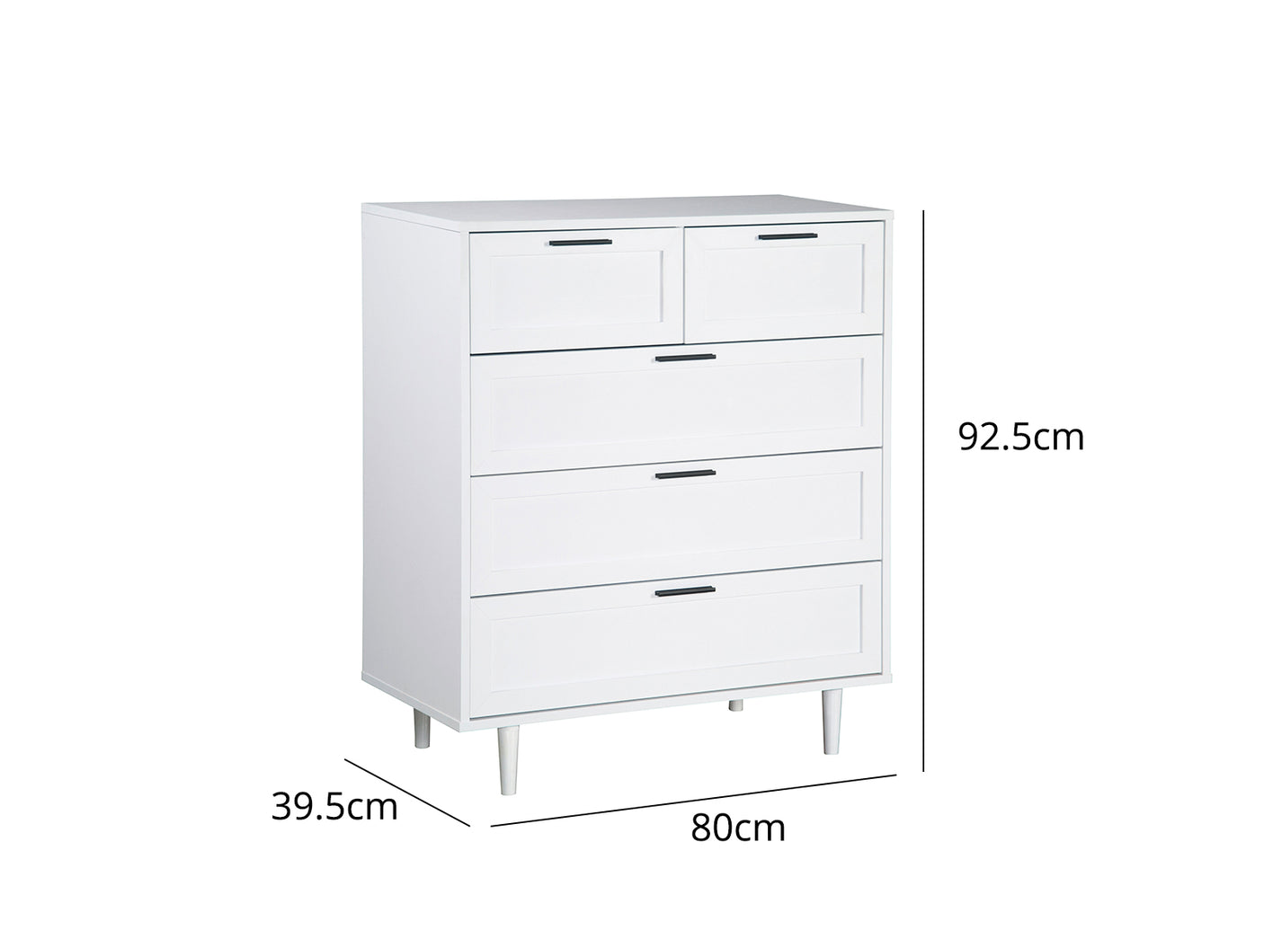 Rechteck 5 Drawers Tallboy