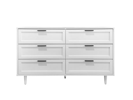 Rechteck 6-Drawer Lowboy - White
