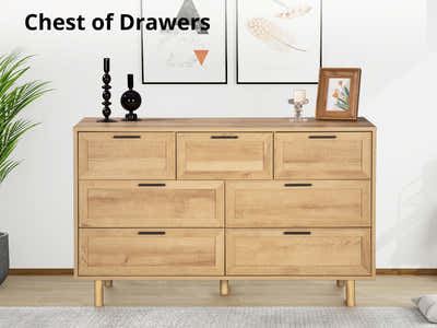 Rechteck 7-Drawer Lowboy - Wood