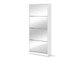 DS 4 Tier Mirror Shoe Organizer